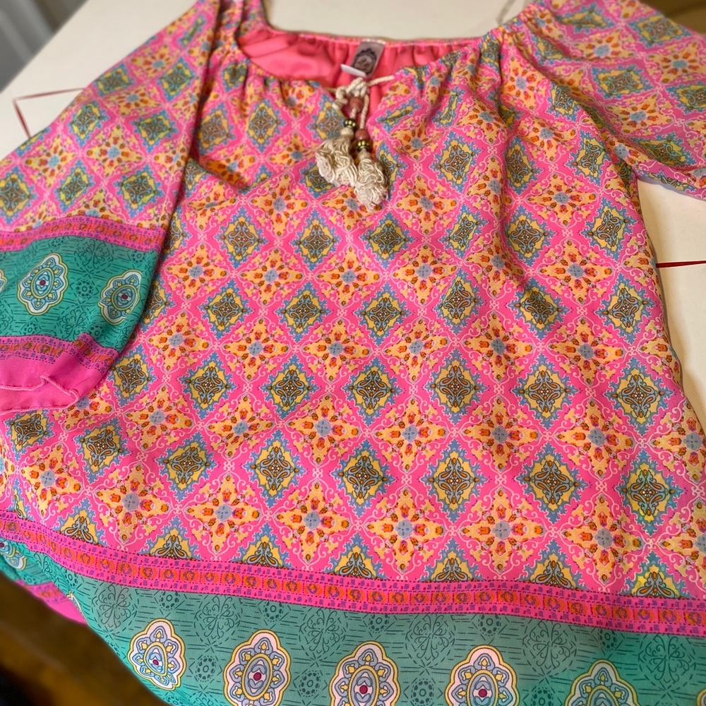 Pink off the shoulder blouse